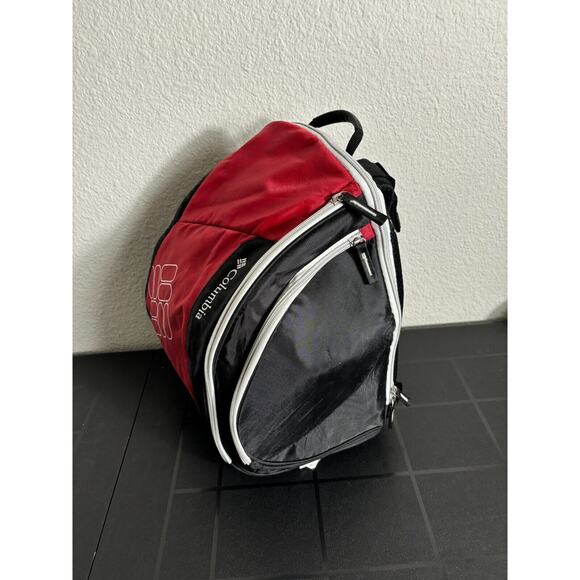 Columbia Trekster Diaper Bag Backpack Straps Red Black - Picture 5 of 11